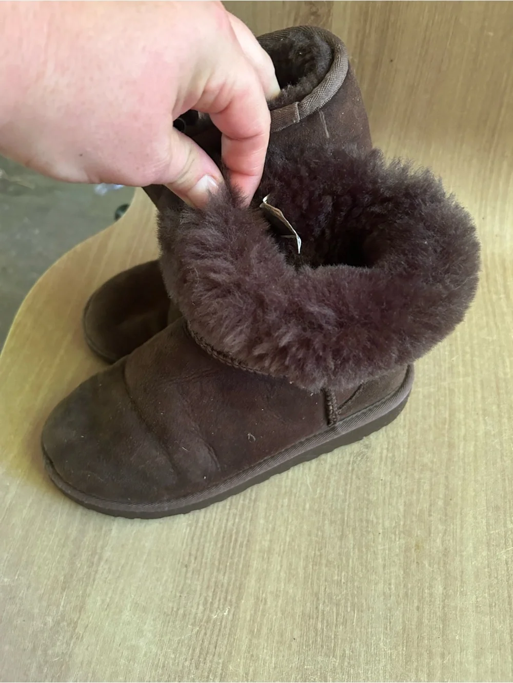Kids Cozy Faux-Shearling Brown Winter Boots Uggs